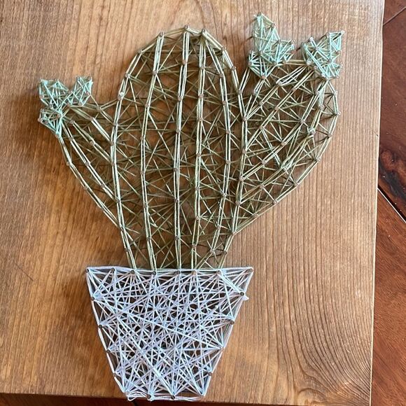 Saguro Cactus String Art on Wood Wall Hanging - Picture 5 of 5